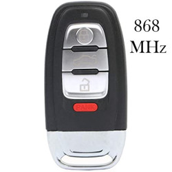Llave virgen para Audi 4 botones 868MHz. Programador llaves audi.